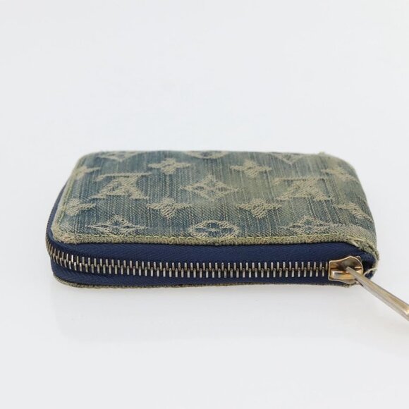 LOUIS VUITTON Monogram Denim Mini Zippy Wallet Wallet Blue - Picture 7 of 15